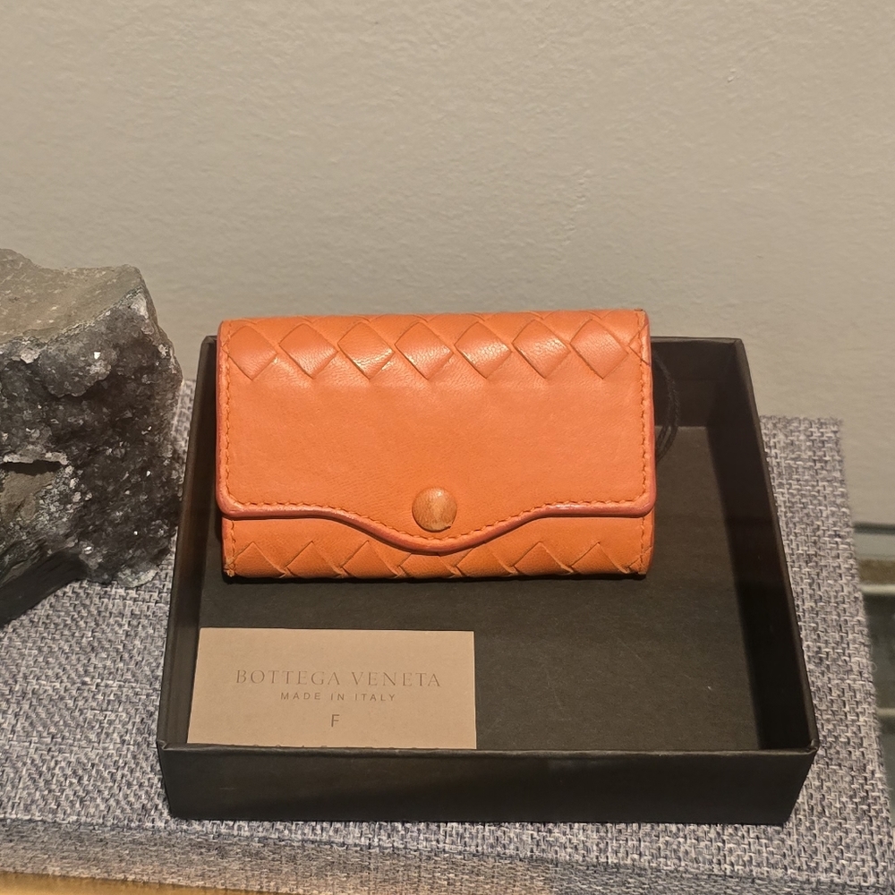 Bottega Veneta Orange Key Holder